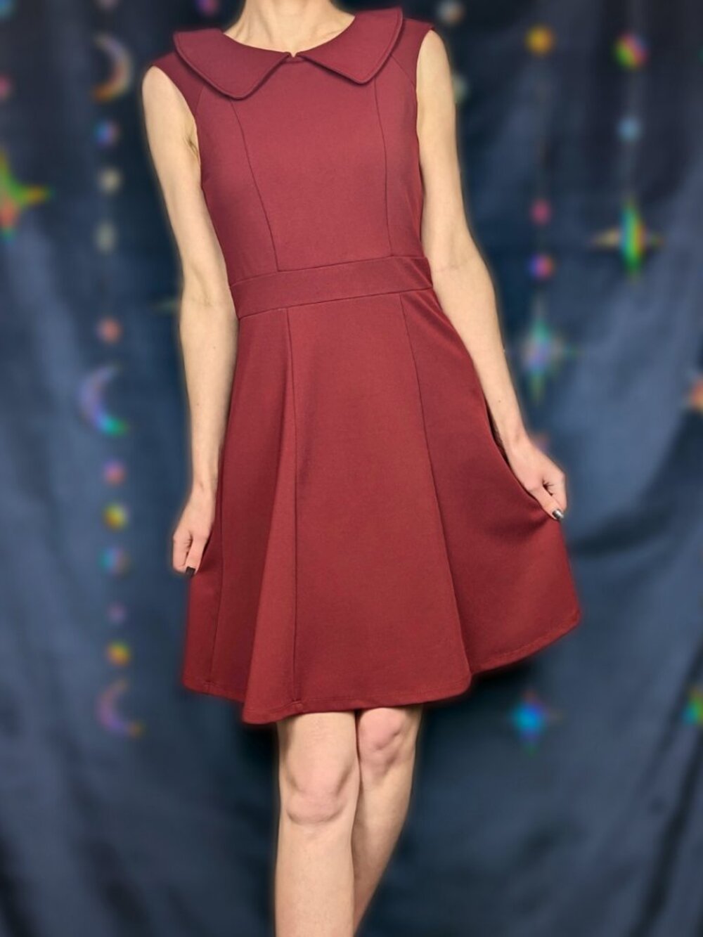 ModCloth A-Line Collared Sleeveless Mod Dress